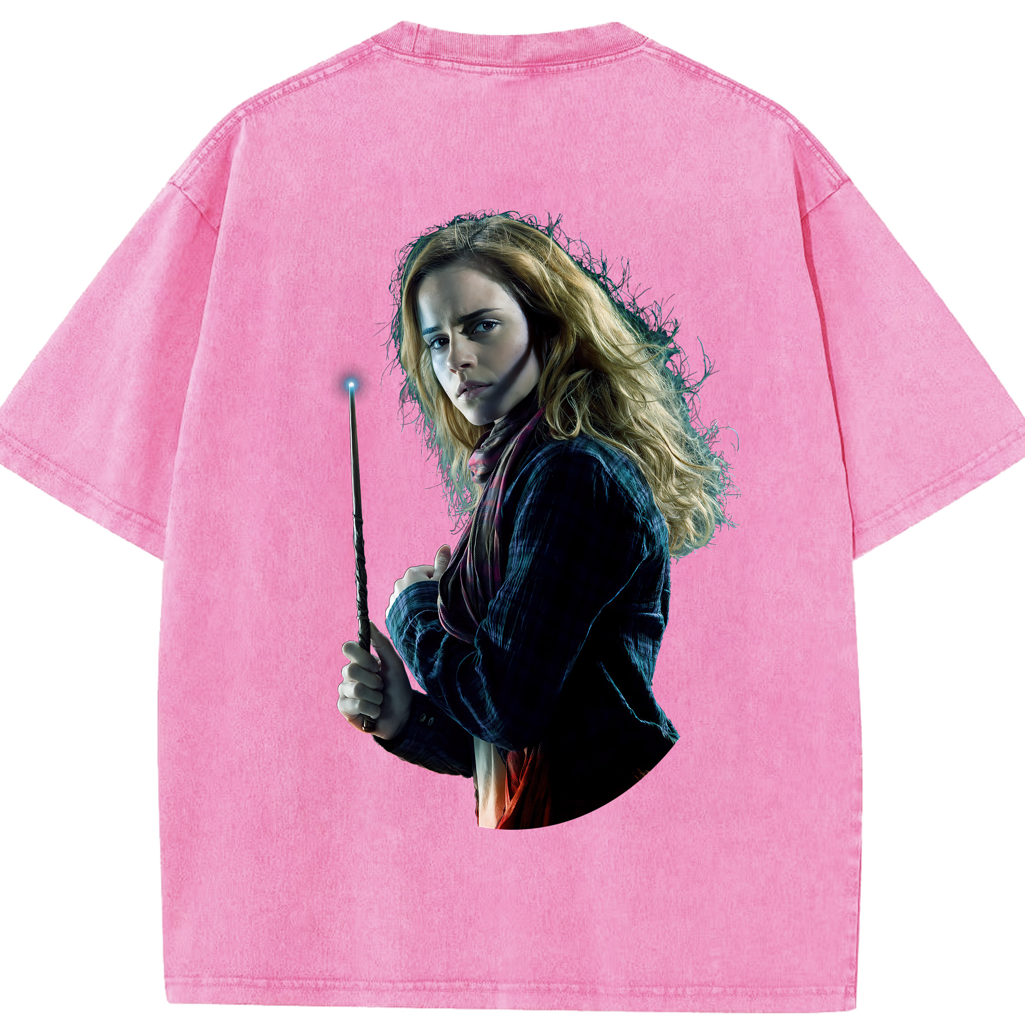 （画像用） Harry Potter ハリー・ポッターシリーズ 綿100% ヴィンテージ風 半袖Tシャツ（背面プリント）